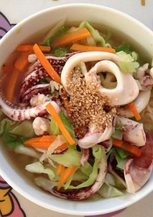 いかと野菜たっぷりの塩ラーメン-レシピのメイン写真