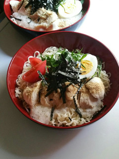 ♥梅とろろ♥冷やしぶっかけ塩らーめん✨-レシピのメイン写真