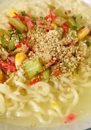 桜えびと大根の葉の塩ラーメン-レシピのメイン写真