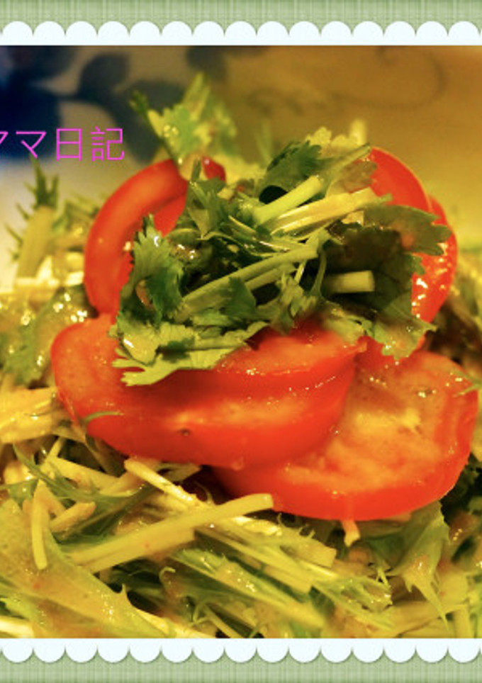 エスニック風・水菜とトマトのサラダ-レシピのメイン写真