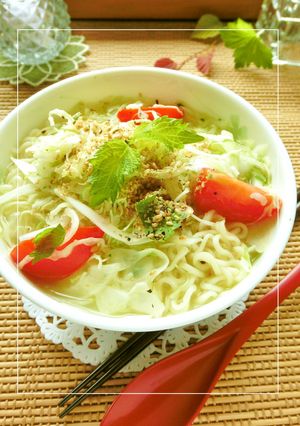 たっぷり野菜の、あっさり塩らーめん-レシピのメイン写真