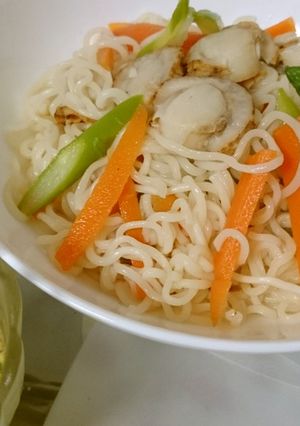 ホタテと野菜の冷やしぶっかけ塩ラーメン-レシピのメイン写真
