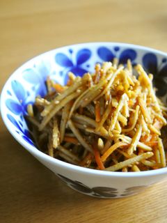 ごぼうと人参の味噌きんぴら。-レシピのメイン写真