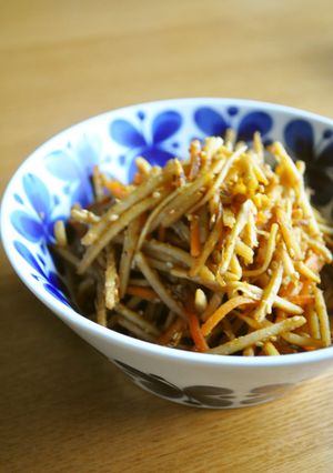ごぼうと人参の味噌きんぴら。-レシピのメイン写真