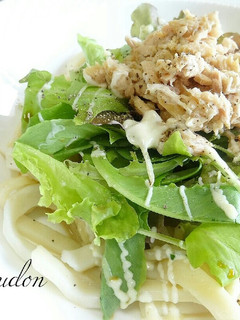 簡単旨い!ツナとアボカドのサラダうどん-レシピのメイン写真