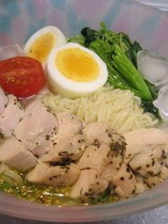 鶏ハムで冷しぶっかけ塩ラーメン-レシピのメイン写真