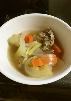 味噌アレルギー対応　トン汁風すまし-レシピのメイン写真