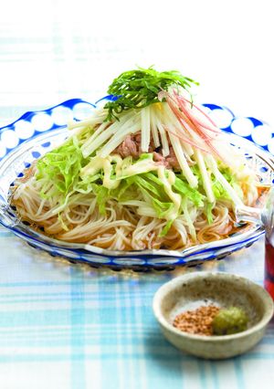 さけるチーズで！チーズサラダそうめん-レシピのメイン写真
