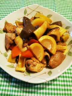 はちく筍!鶏肉・筍・蒟蒻の煮物♪-レシピのメイン写真
