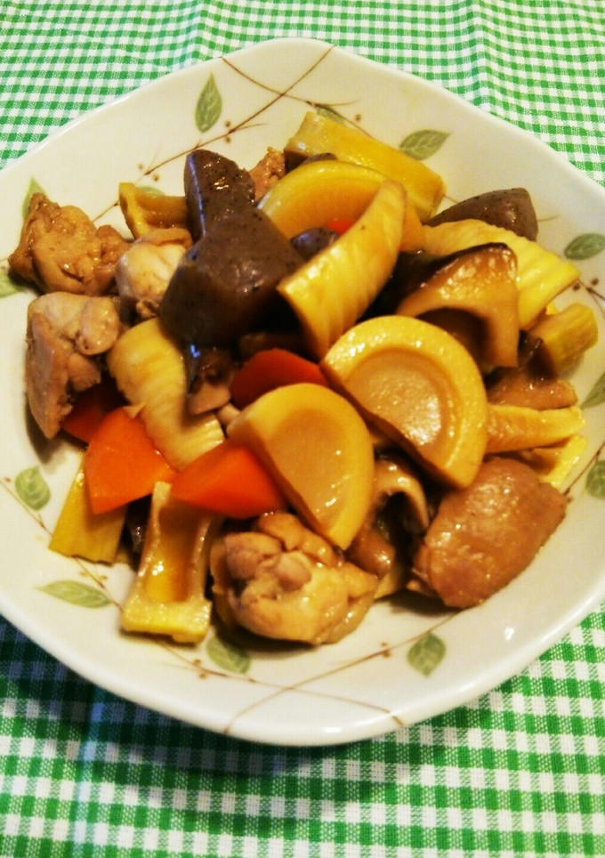 はちく筍！鶏肉・筍・蒟蒻の煮物♪-レシピのメイン写真