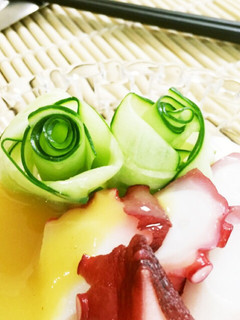 夏!和え物や飾りにきゅうりde薔薇風お花-レシピのメイン写真