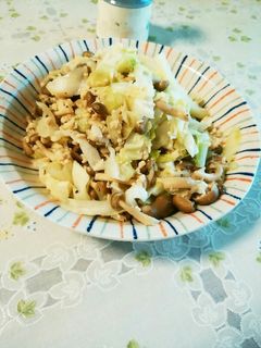 しめじと鶏ひき肉の炒め物-レシピのメイン写真