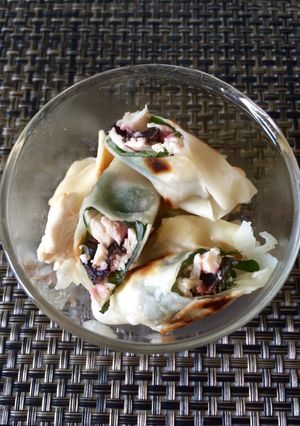 餃子の皮でさっぱりささみ大葉梅干し焼き-レシピのメイン写真