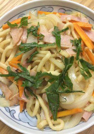 青シソ風味・しょうゆ味焼きうどん-レシピのメイン写真