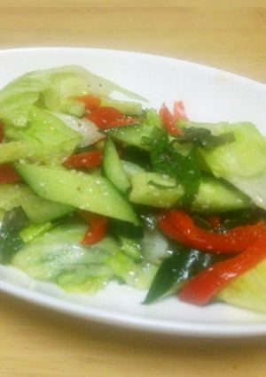 焼きパプリカとグリーン野菜のサラダ-レシピのメイン写真