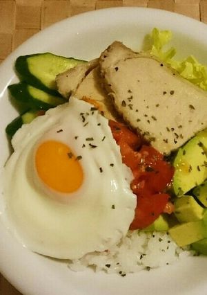 簡単！ローストポークのサラダライスボウル-レシピのメイン写真