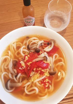 即席トマトスープうどん-レシピのメイン写真