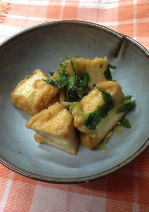 ネギ味噌厚揚げ-レシピのメイン写真
