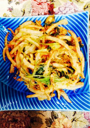玉ねぎ、三つ葉、じゃこのかき揚げ-レシピのメイン写真