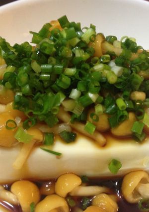 なめこ&小葱☆冷奴豆腐-レシピのメイン写真