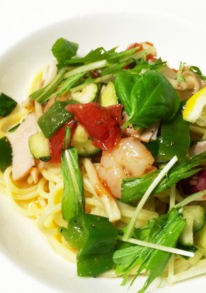 レンジで冷製パスタ-レシピのメイン写真