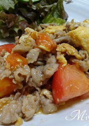 豚肉とトマトと玉子炒め　-レシピのメイン写真