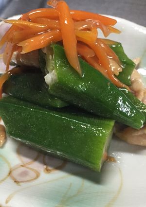 冷めても美味しい☆オクラと鶏肉の炒め物-レシピのメイン写真