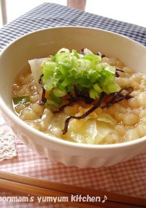 キャべツとあげ玉と塩昆布のお味噌汁-レシピのメイン写真