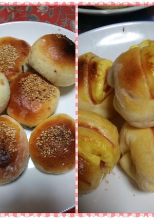 あんパンとハムロールパン-レシピのメイン写真