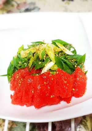 ご飯が進む!九条ねぎと明太子のごま油和え-レシピのメイン写真