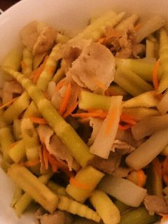 たけのこと豚肉炒め♪ご飯が止まらない♡)-レシピのメイン写真