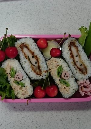 おにぎらず弁当5トンカツ入り-レシピのメイン写真