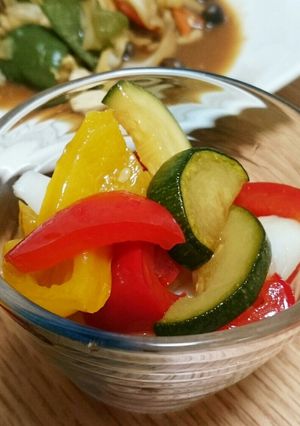 カラフルな焼き野菜のはちみつマリネ♪-レシピのメイン写真