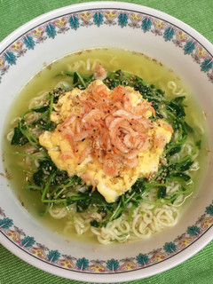 ふんわりたまごと桜えびのせ塩ラーメン-レシピのメイン写真