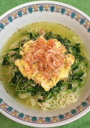 ふんわりたまごと桜えびのせ塩ラーメン-レシピのメイン写真
