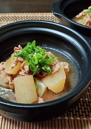 ピリ辛めんつゆ豚大根-レシピのメイン写真
