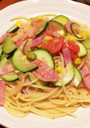 ズッキーニとベーコンの夏塩パスタ-レシピのメイン写真