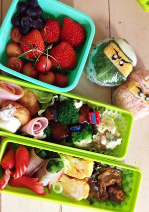 レゴニンジャゴーキャラおにぎり弁当-レシピのメイン写真