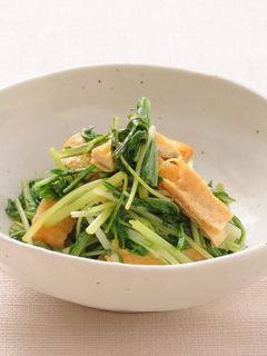 京みず菜と油揚げのたいたん-レシピのメイン写真