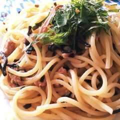 รูปของ 簡単♬ツナと塩こぶのパスタ