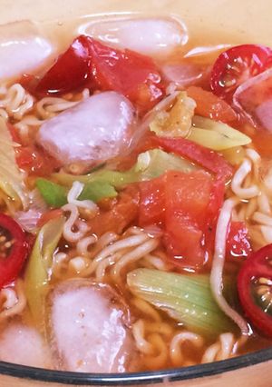 冷やしトマトサッポロ一番-レシピのメイン写真