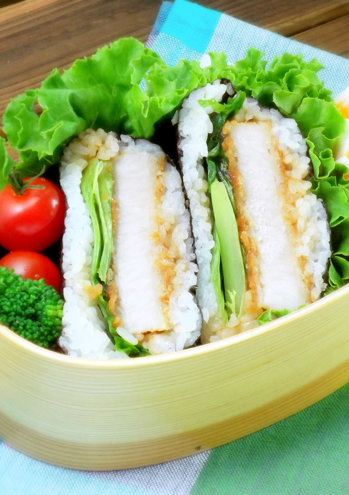 時短☆お弁当♪簡単！とんかつおにぎらず-レシピのメイン写真