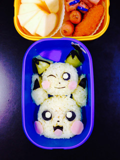 ポケモン☆ピカチュウ&ピチュー弁当-レシピのメイン写真