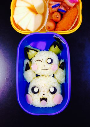 ポケモン☆ピカチュウ&ピチュー弁当-レシピのメイン写真