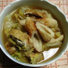 รูปของ ☆白菜・ちくわ・うす揚げのめんつゆ煮☆