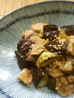茄子と豚肉の梅肉炒め-レシピのメイン写真