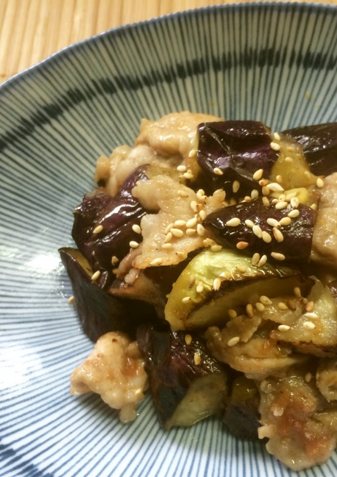 茄子と豚肉の梅肉炒め-レシピのメイン写真