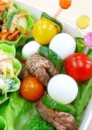 ジューシー牛肉のカラフルピンチョス-レシピのメイン写真