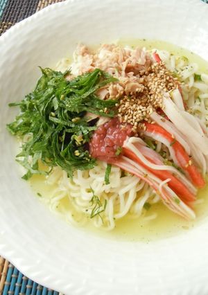 常備食で簡単★冷やしぶっかけ塩らーめん-レシピのメイン写真
