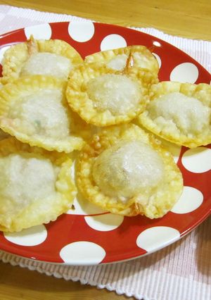 パリパリ美味しい♪まあるいエビ餃子-レシピのメイン写真